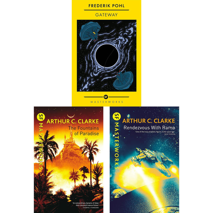 SF Masterworks Collection: Space Warfare, Alien Encounters & Cosmic Discoveries in Gateway by Frederik Pohl, The Forever War by Joe Haldeman & Rendezvous with Rama by Arthur C. Clarke (3-Book Set)