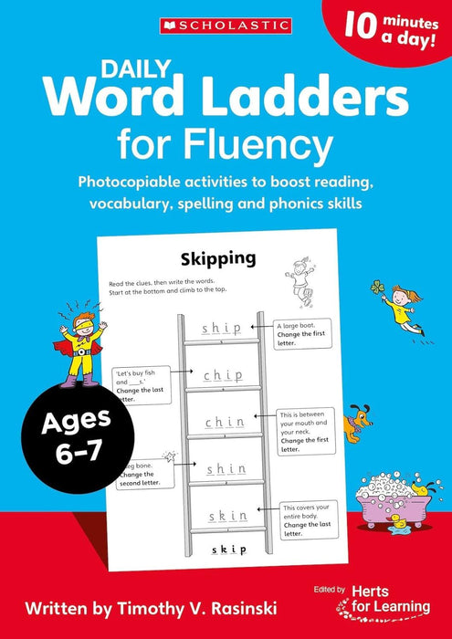 Daily Word Ladders for Fluency for Ages 6 to 7