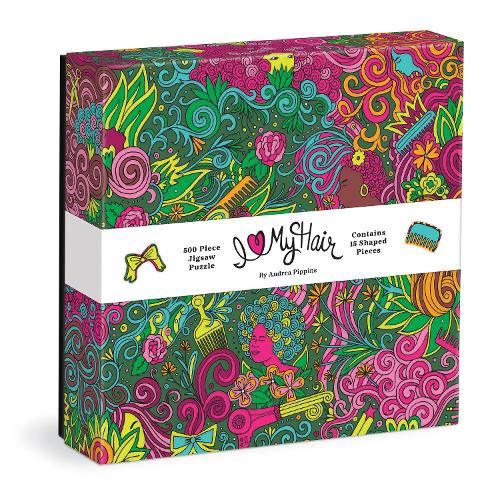 Galison 9780735375796 Andrea Pippins I Love My Hair Jigsaw Puzzle, Multicoloured, 500 Pieces