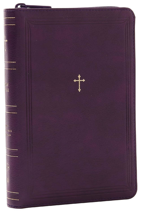 NKJV Compact Paragraph-Style Bible w/ 43,000 Cross References, Purple Leathersoft with zipper, Red Letter, Comfort Print: Holy Bible, New King James Version: Holy Bible, New King James Version