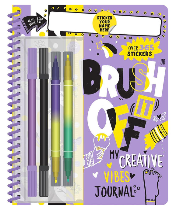 Brush It Off: My Creative Vibes Journal (Inc Pens)