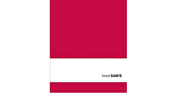 Sam's 23x25 Blank Red Notebook