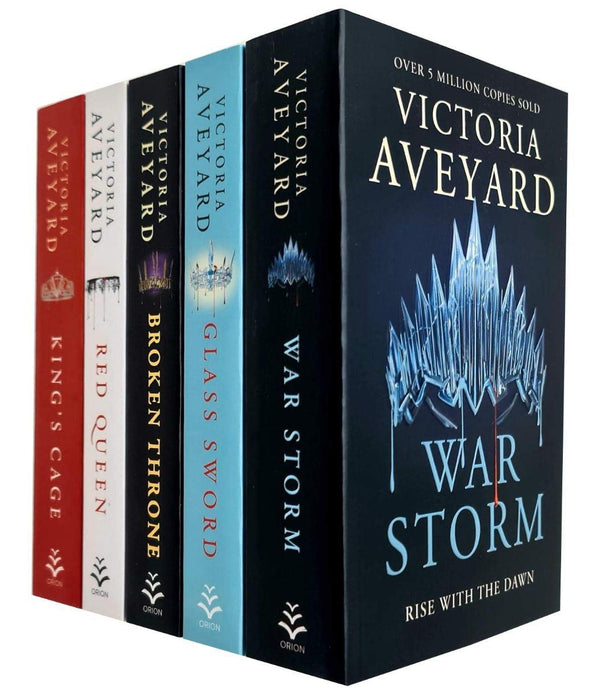 Victoria Aveyard Red Queen Series 5 Books Collection Set (Red Queen, Glass Sword, King'S Cage, War Storm, Broken Throne)