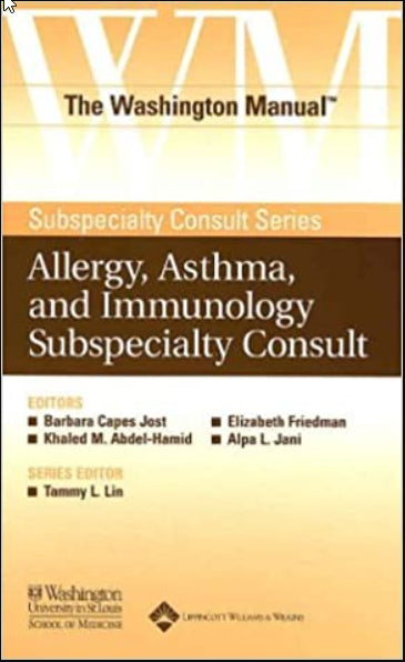 The Washington Manual Allergy, Asthma, and Immunology Subspecialty Consult for PDA