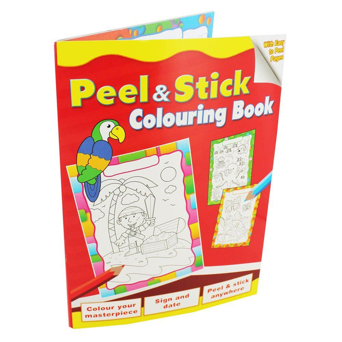 Peel & Stick Colouring Book: Parrot