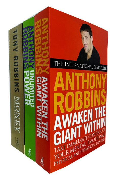 Tony Robins 3 Books Collection Set (Awaken The Giant Within, Unlimited Power: The New Science of Personal Achievement & Money Master the Game)
