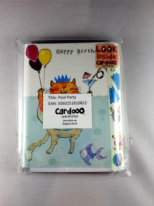 Card 6 Pack: Birthday Z Card: Pool Party