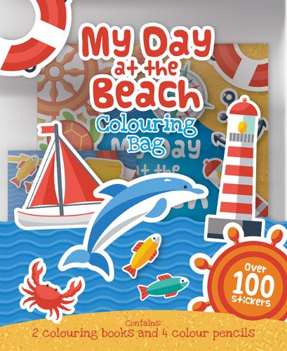 Day at the Beach Colouring Bag