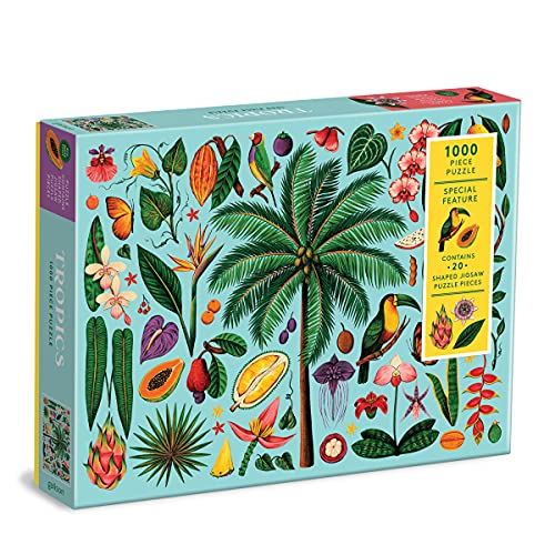 Galison 9780735370494 Tropics 1000 Puzzle with Shaped Pieces