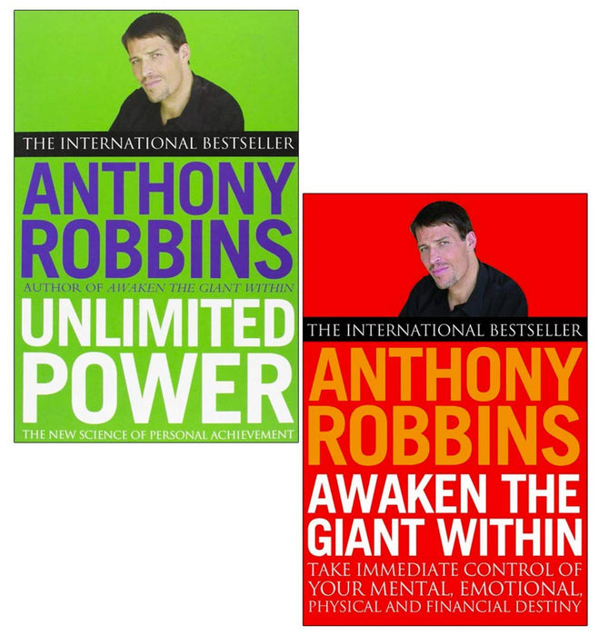 Tony Robins 2 Books Collection Set (Awaken The Giant Within How to Take Immediate Control of Your Mental,Emotional,Physical & Unlimited Power The New Science of Personal Achievement)