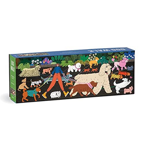 Galison 9780735369528 Dog Walk 1000 Piece Panoramic Puzzle